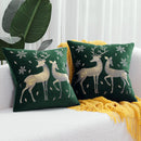 GobekUsa Christmas Cartoon Embroidered Pillow Cover Set for Festive Home Decor