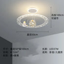 GobekUsa Astronaut LED Chandeliers: Remote-controlled Ceiling Pendant for Children's Room, Boy's Study, Nursery