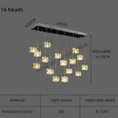 GobekUsa Crystal Chandelier Pendant Light for Modern Indoor Dining and Kitchen Lighting