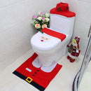 GobekUsa Christmas Toilet Decoration Set - Santa Claus Snowman Bath Accessories