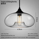 Handmade Glass Nordic Pendant Light With Chrome Finish