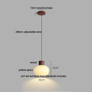 GobekUsa Amber Glass LED Pendant Light for Kitchen Cafe Restaurant Rustic Wood Interior Lighting