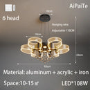 GobekUsa Acrylic Lustre Chandelier for Living Room, Bedroom, Kitchen - Hanging Ceiling Lamps