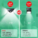 GobekUsa 100 LED Solar Wall Lights: Motion Sensor Outdoor Solar Lamp for Garden