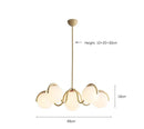 GobekUsa Bean Glass Pendant Light, red & cream, Minimalist Nordic Chandelier for Living Room, Bedroom, Dining & Study