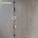 GobekUsa LED Marble Wall Lights - Black Metal Sconces for Living Room, Stairs & Aisle