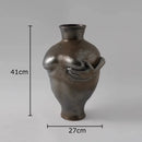 GobekUsa Abstract Art Ceramic Vase for Desk Decoration and Room Aesthetic