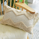 GobekUsa Handmade Geometric Tufted Pillowcase Set - Modern, Minimalist, Indian-Inspired Cushion Covers