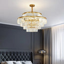 GobekUsa Golden Crystal Chandelier Pendant Light for Luxurious Living Room, Dining Room, Bedroom