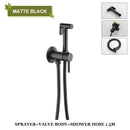 GobekUsa Brass Bidet Spray: Gold/Black, Hot/Cold Mixer Valve, Bathroom Shattaf Sprayer