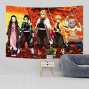 GobekUsa Demons Slayer Anime Cloth Wall Tapestry Room Decor