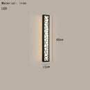 GobekUsa LED Rectangle Wall Lamp Warm Light 3000K for Parlor Room Stairs Sconce Black