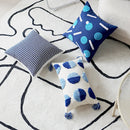 GobekUsa Luxe Blue Tufted Pillowcase Embroidered Decor for Home Sofa 45x45cm 30x50cm