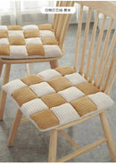 GobekUsa Corduroy Cushion: Plaid Thickened Office Chair, Dining Chair, Sofa Floor Cushion
