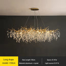 GobekUsa Crystal Chandelier: Modern Luxury Branch Pendant Light for Living Room, Lobby & Hotel