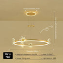 GobekUsa Gold Butterfly LED Round Ceiling Chandelier for Living Room and Bedroom