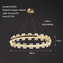 GobekUsa LED Marble Chandelier: Modern Lighting for Living Room, Bedroom, or Restaurant.
