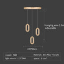 GobekUsa Crystal Rings Chandelier: Staircase Luxury LED Lighting Fixture