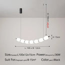 GobekUsa Bead Nordic Chandelier: Stylish Dining Room Pendant Light for Bar Table Adding Ambiance