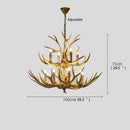 GobekUsa Antler LED Chandeliers: Creative Retro Resin Pendant Lamps for Home & Hospitality Lighting