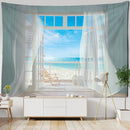 GobekUsa Coastal Cave Tapestry Wall Hanging - Boho Seaside Landscape Room Decor