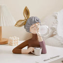 GobekUsa Bubble Girl Statue Ornament: Modern & Simple Night Light Décor for Home, Bedroom, Living Room
