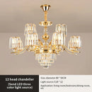GobekUsa Elegant Crystal Chandelier for Living and Dining Room Lighting