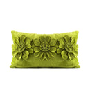GobekUsa 3D Velvet Flower Pillow Covers in Yellow Beige 45x45cm