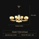 GobekUsa Jade Copper Chandelier: Luxury European Style for Living Room, Bedroom, Dining Room Lighting
