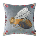 GobekUsa Bee Embroidery Cushion Cover - Exquisite Animal Design for Sofa Decor