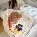 GobekUsa Kids Cartoon Milk Velvet Nap Blanket: Soft & Warm Quilt for All Seasons
