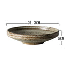 GobekUsa Japanese Style Handmade Stoneware Dinnerware Set - Round Plates and Bowls