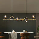 Nordic Glass Globe Pendant Chandelier in Smoky Grey