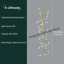 GobekUsa Gold Branch LED Chandelier for Duplex Villa Staircase - Modern Indoor Lighting