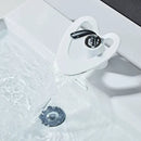 GobekUsa Black Gray Brass Waterfall Basin Faucet Hot Cold Mixer Tap White Gold