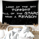 GobekUsa Black Sky Art Tapestry: Lil Peep Aesthetic Dorm Decor for Mysterious Vibes