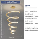 GobekUsa Crystal Duplex Ring Pendant Light Chandelier