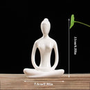 GobekUsa Abstract Yoga Figure Porcelain Statue Home Decor Sculpture