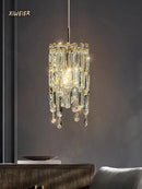 GobekUsa Crystal Bedhead Pendant Light for Master Bedroom, High-End Restaurant Chandelier