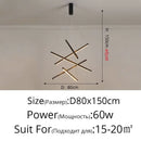 GobekUsa Aluminum Bar LED Chandelier for Stair Hall Dining Living Room - Indoor Lighting Fixture