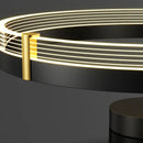 GobekUsa Black Gold Round Chandelier: Modern Design Ceiling Lamp for Home Decoration