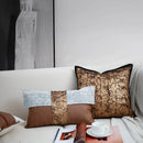 GobekUsa Italian Light Luxury Brown Cushion Cover for Sophisticated Home Decor.