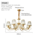 GobekUsa Bronze Villa All Copper Chandelier - Modern Light Luxury for Living Room