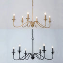 GobekUsa American Iron Chandelier Light for Living Room Kitchen Bedroom Study Candle Lighting