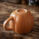 GobekUsa Halloween Pumpkin Ceramic Mug with Retro Enamel Handle for Coffee Milk Tea