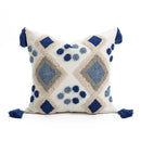 GobekUsa Boho Loop Tufted Tassel Pillow Cover - Ethnic Embroidered Decorative Cushion