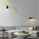 GobekUsa Adjustable Double Head LED Wall Lamp with Pull Switch
