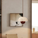GobekUsa LED Pendant Lights Bar Decor Yellow Travertine Stone Wood Hang Lamp