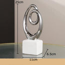 GobekUsa Gold Chain Abstract Ceramic Statue Desk Decoration Ornaments Sculpture Aesthetics