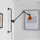 GobekUsa Gras BL Wall Lamp: Adjustable Chrome Long Arm Reading Light